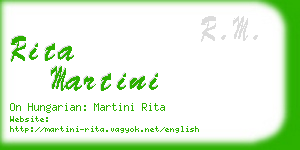 rita martini business card
